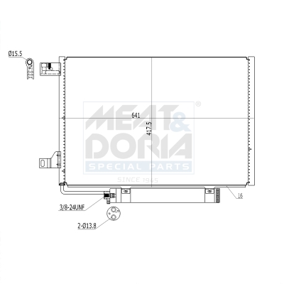 Condensor, airconditioning Meat Doria 991002
