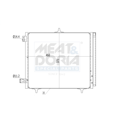 Condensor, airconditioning Meat Doria 991005