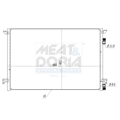 Condensor, airconditioning Meat Doria 991008