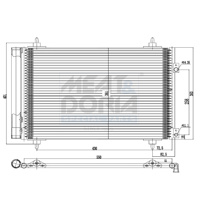 Condensor, airconditioning Meat Doria 991009