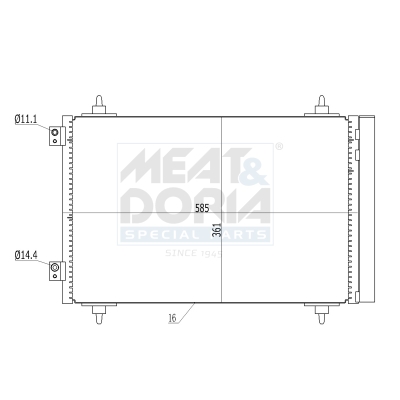 Condensor, airconditioning Meat Doria 991012