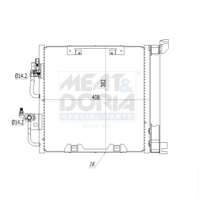 Condensor, airconditioning Meat Doria 991015
