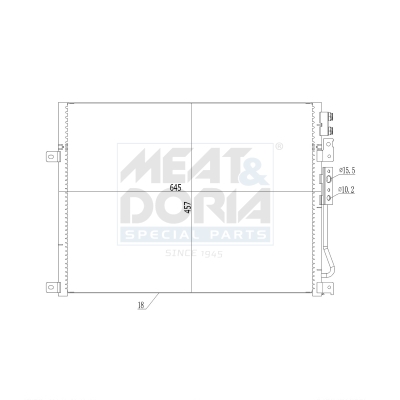 Condensor, airconditioning Meat Doria 991036