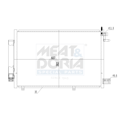 Condensor, airconditioning Meat Doria 991038