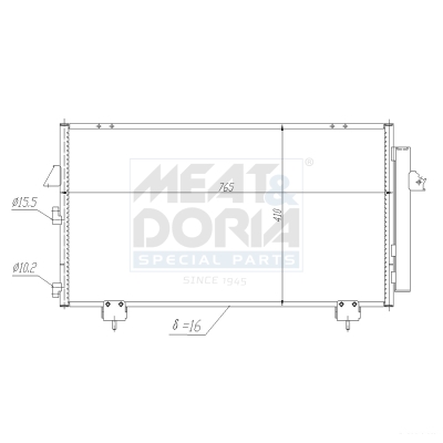 Condensor, airconditioning Meat Doria 991043