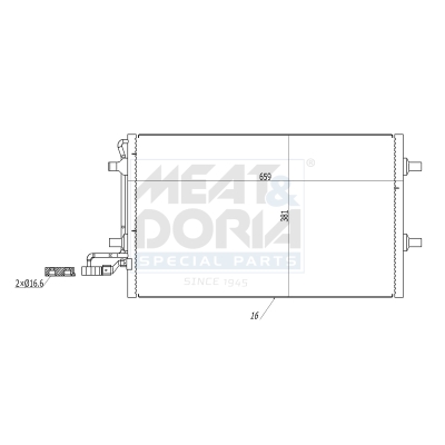 Condensor, airconditioning Meat Doria 991047