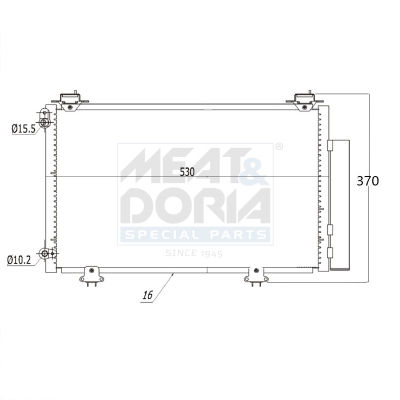Condensor, airconditioning Meat Doria 991048