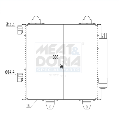 Condensor, airconditioning Meat Doria 991051