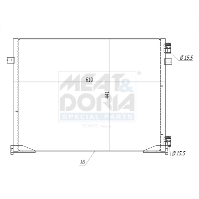 Condensor, airconditioning Meat Doria 991054