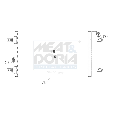 Condensor, airconditioning Meat Doria 991066