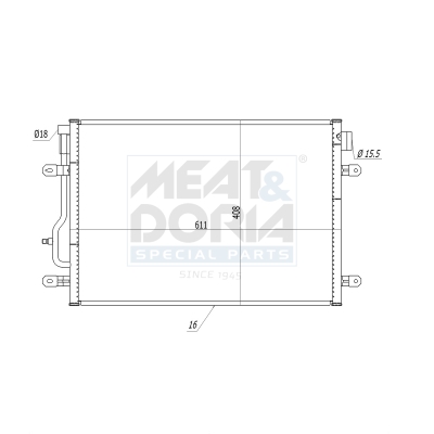 Condensor, airconditioning Meat Doria 991067