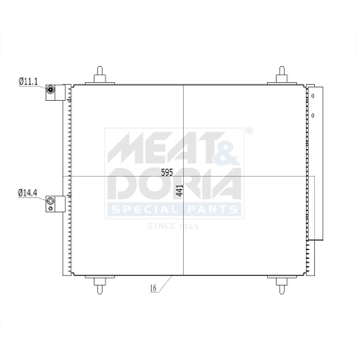 Condensor, airconditioning Meat Doria 991070
