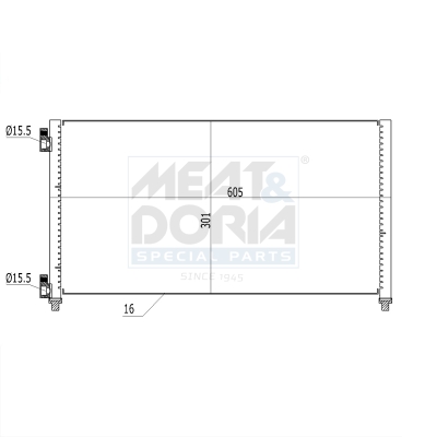 Condensor, airconditioning Meat Doria 991073