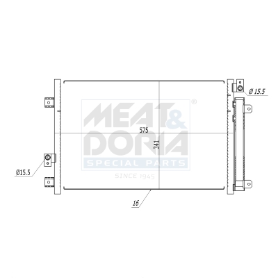 Condensor, airconditioning Meat Doria 991082