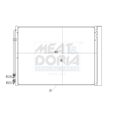 Condensor, airconditioning Meat Doria 991085