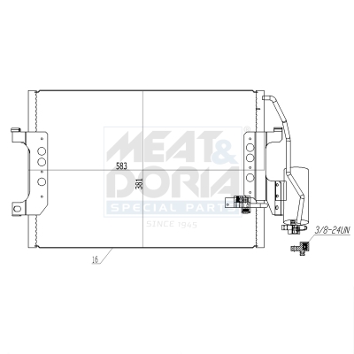 Condensor, airconditioning Meat Doria 991089