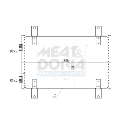 Condensor, airconditioning Meat Doria 991090