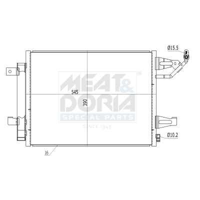 Condensor, airconditioning Meat Doria 991091