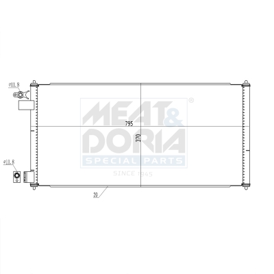 Condensor, airconditioning Meat Doria 991097