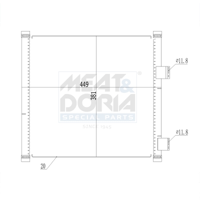 Condensor, airconditioning Meat Doria 991098