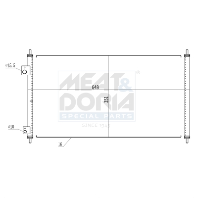 Condensor, airconditioning Meat Doria 991104