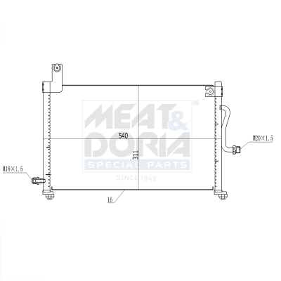 Condensor, airconditioning Meat Doria 991105