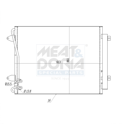 Condensor, airconditioning Meat Doria 991115