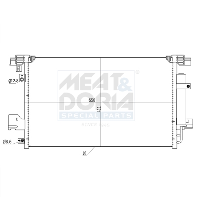 Condensor, airconditioning Meat Doria 991121