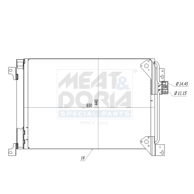Condensor, airconditioning Meat Doria 991124