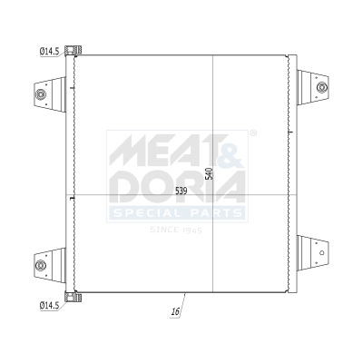 Condensor, airconditioning Meat Doria 991131