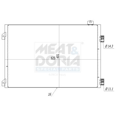 Condensor, airconditioning Meat Doria 991138