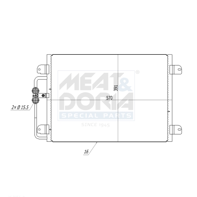 Condensor, airconditioning Meat Doria 991149