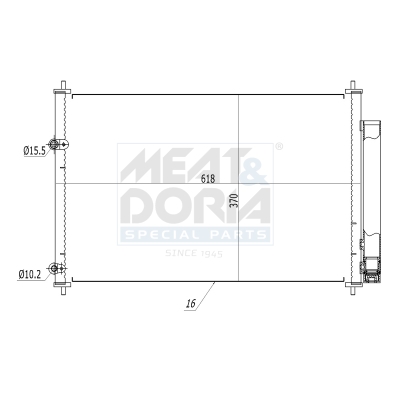 Condensor, airconditioning Meat Doria 991166