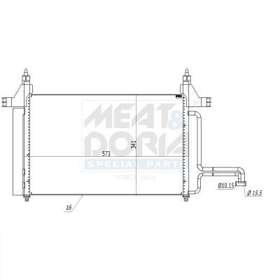 Condensor, airconditioning Meat Doria 991173