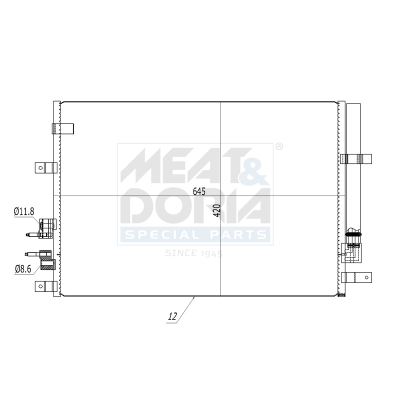 Condensor, airconditioning Meat Doria 991174