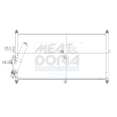 Condensor, airconditioning Meat Doria 991187
