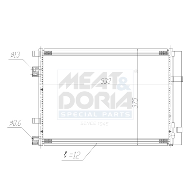 Condensor, airconditioning Meat Doria 991200