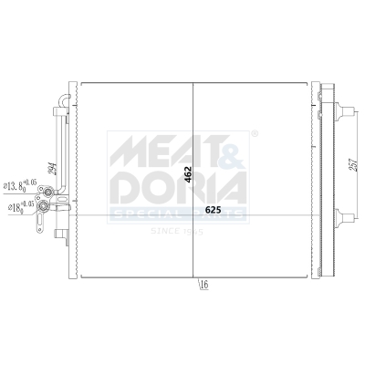 Condensor, airconditioning Meat Doria 991212