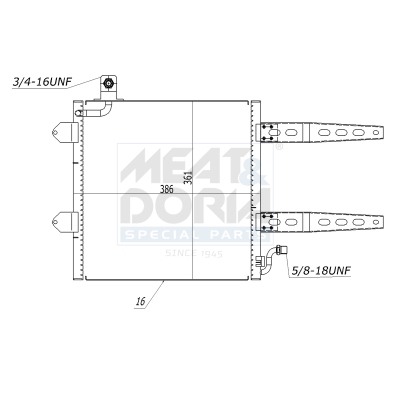 Condensor, airconditioning Meat Doria 991221
