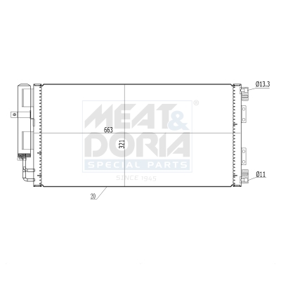 Condensor, airconditioning Meat Doria 991228
