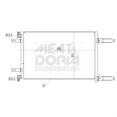 Condensor, airconditioning Meat Doria 991236