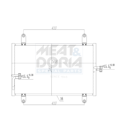 Condensor, airconditioning Meat Doria 991237