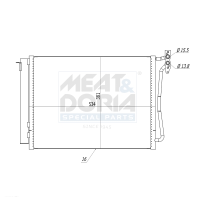 Condensor, airconditioning Meat Doria 991243