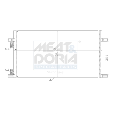 Condensor, airconditioning Meat Doria 991244