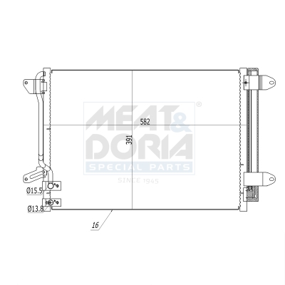 Condensor, airconditioning Meat Doria 991253