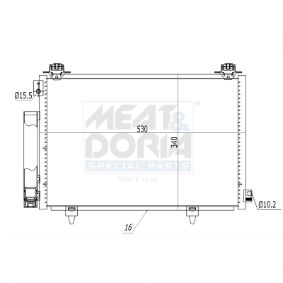 Condensor, airconditioning Meat Doria 991267