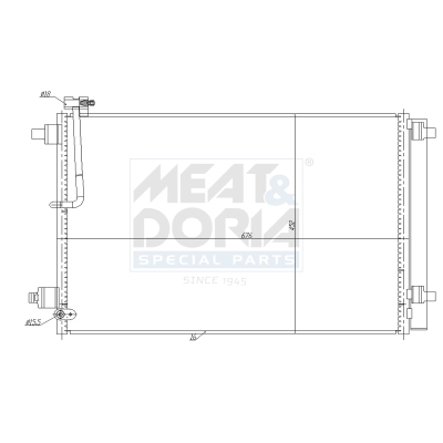 Condensor, airconditioning Meat Doria 991281