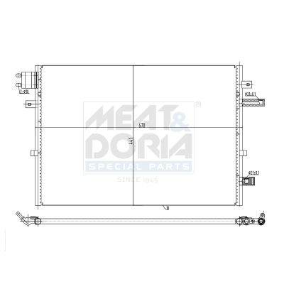 Condensor, airconditioning Meat Doria 991286