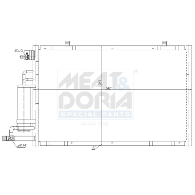 Condensor, airconditioning Meat Doria 991290