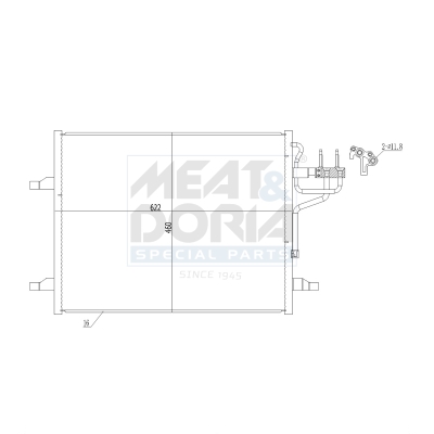 Condensor, airconditioning Meat Doria 991292
